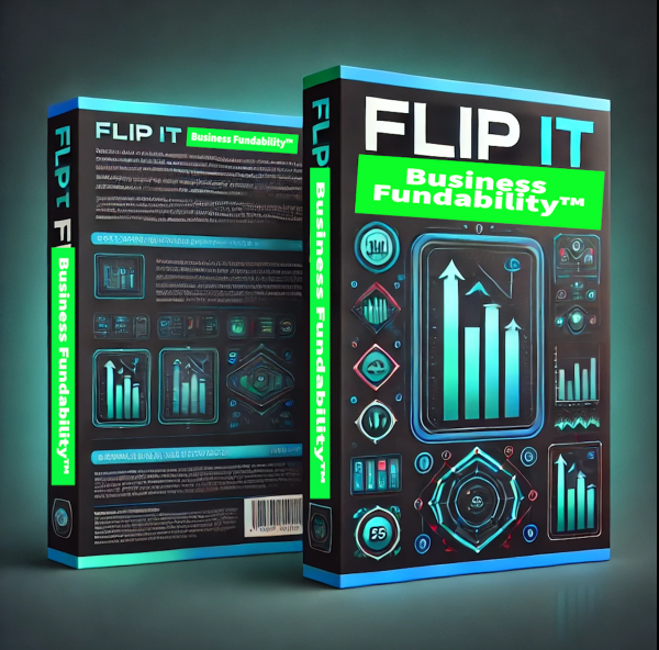 F;ip It Business Fundability - Gold Plan by Flip It Business Loan Brokers, highlights comprehensive business fundability tools, 24/7 access to resources, 12-month coaching, and a 3-payment plan option to enhance business credit and secure premium funding solutions.